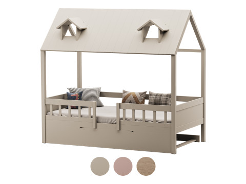Bed Frame with Trundle Modelo 3D