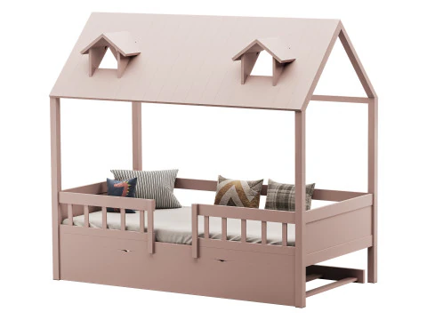 Bed Frame with Trundle 3D Model