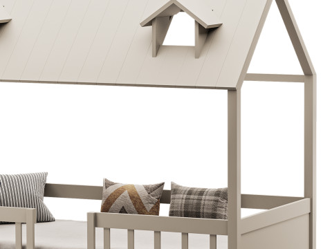 Bed Frame with Trundle 3D Model