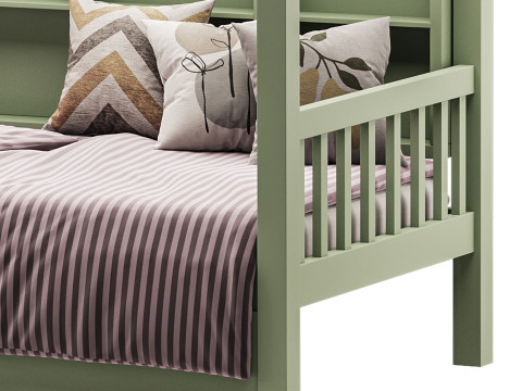 Bed with Trundle roof 3Dモデル