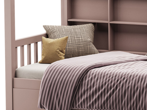 Bed with Trundle roof 3Dモデル