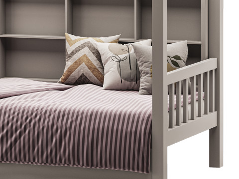 Bed with Trundle roof 3Dモデル