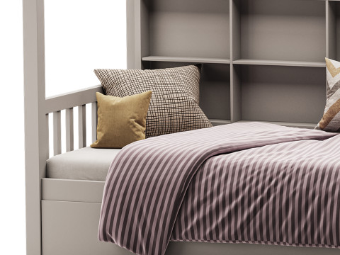 Bed with Trundle roof 3Dモデル