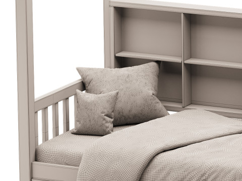Bed with Trundle roof 3Dモデル
