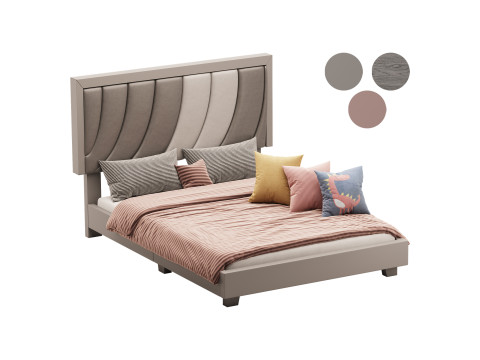 Boyd Sleep Bree Upholstered Faux Leather Platform Bed Modelo 3D