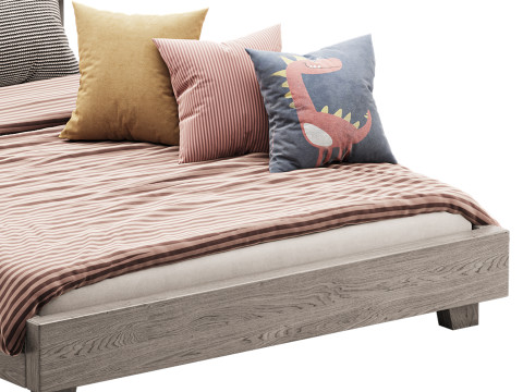 Boyd Sleep Bree Upholstered Faux Leather Platform Bed 3D Модель