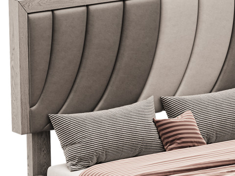 Boyd Sleep Bree Upholstered Faux Leather Platform Bed 3D Модель