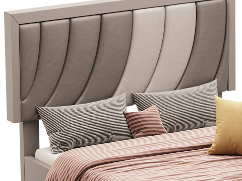 Boyd Sleep Bree Upholstered Faux Leather Platform Bed 3D Модель