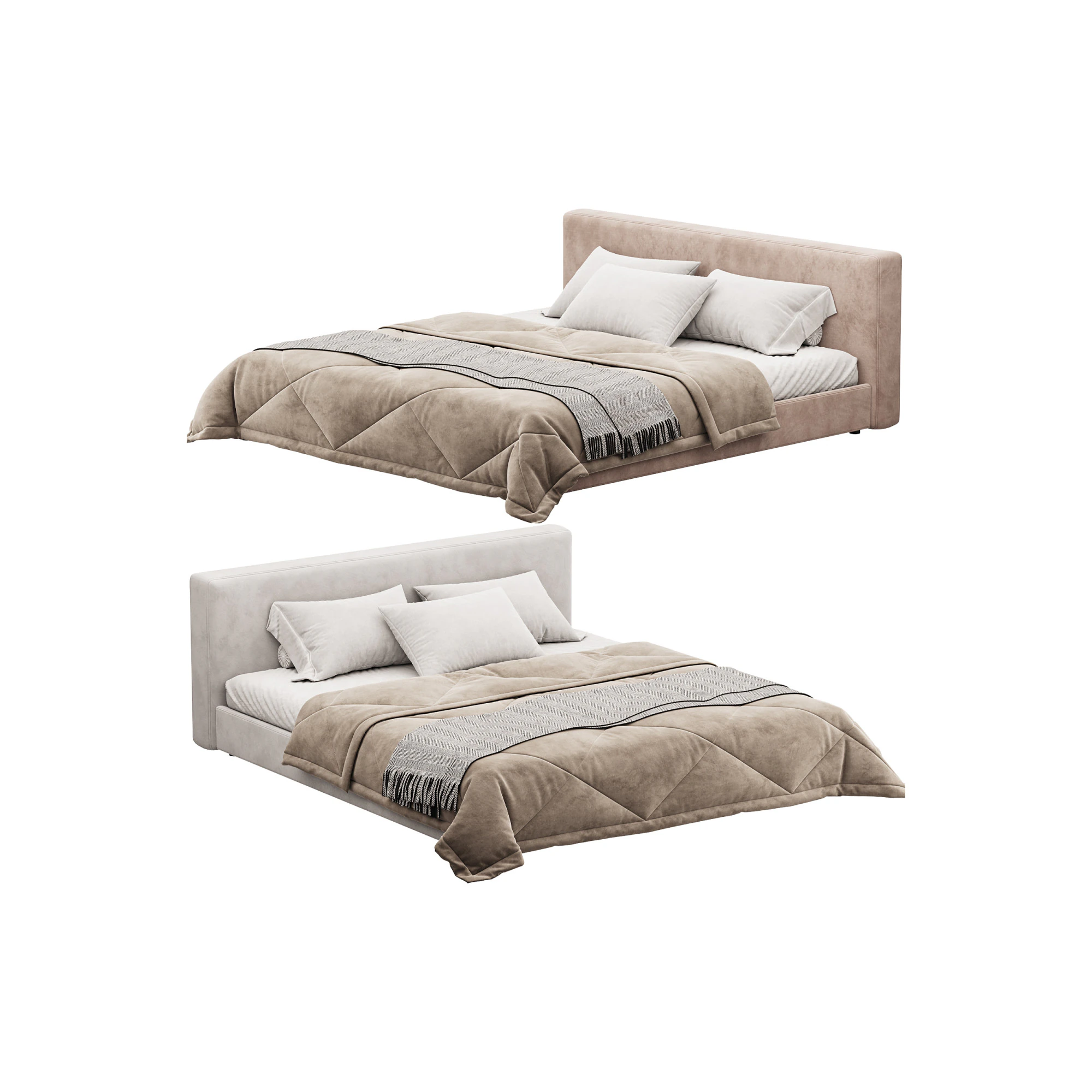 브로디 킹베드 3D 모델 .c4d .max .obj .3ds .fbx .stl .blend 