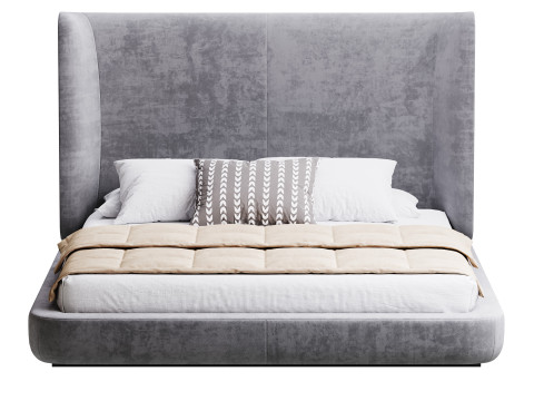 Grey Midnight bed 3D Model
