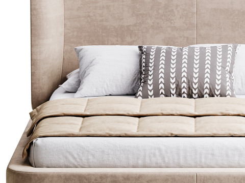 Grey Midnight bed 3D Model