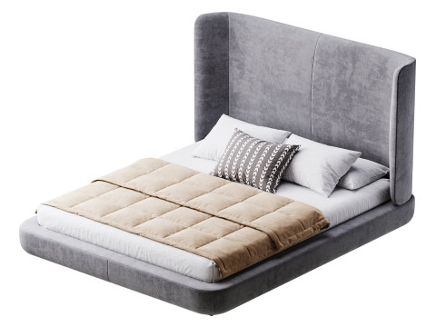 Grey Midnight bed 3D Model