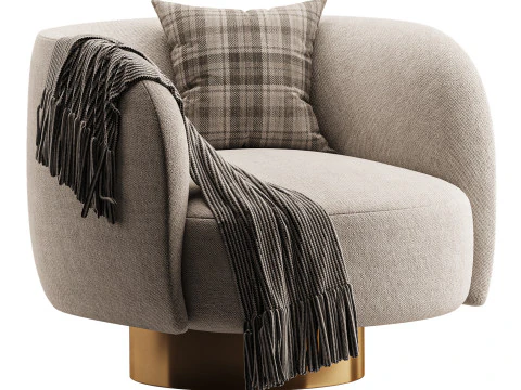 Kursi berlengan DORIS Model 3D