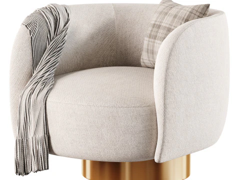 Kursi berlengan DORIS Model 3D