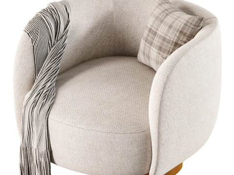 Kursi berlengan DORIS Model 3D