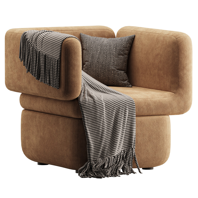 Armchair Vento 3D Model .c4d .max .obj .3ds .fbx .stl .blend