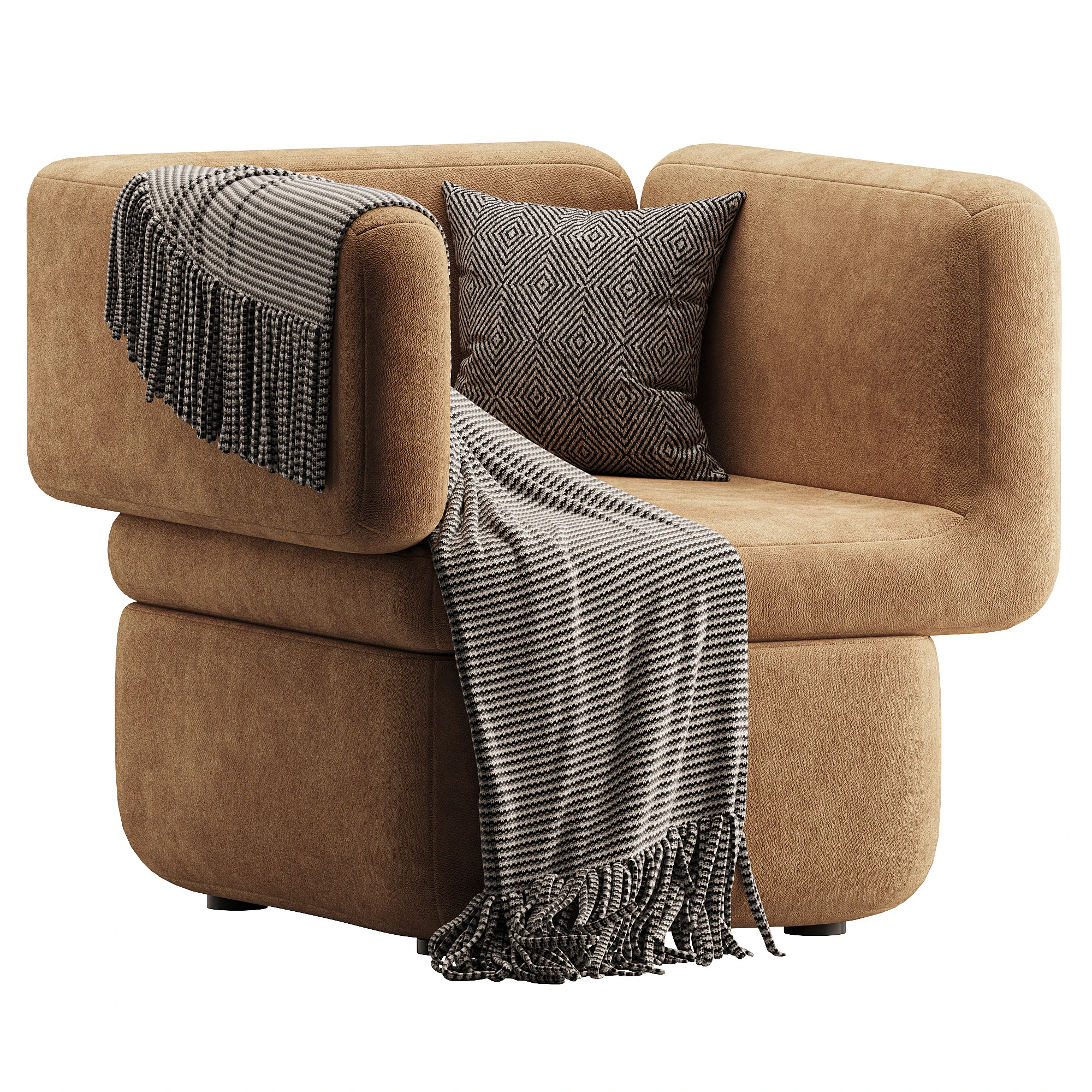 Armchair Vento 3D Model .c4d .max .obj .3ds .fbx .stl .blend 