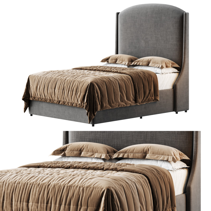 Audrey Bed Double Modelo 3D .c4d .max .obj .3ds .fbx .stl .blend