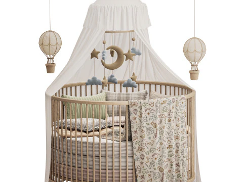 Baby bed 5 3D Model