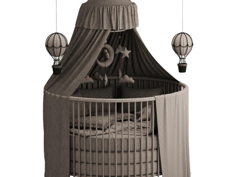 Baby bed 5 3D Model