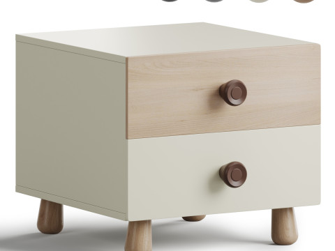 Bedside Table with a Door 3D Модель