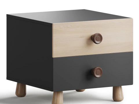 Mesa de cabeceira com porta Modelo 3D