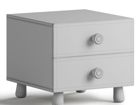 Mesa de cabeceira com porta Modelo 3D