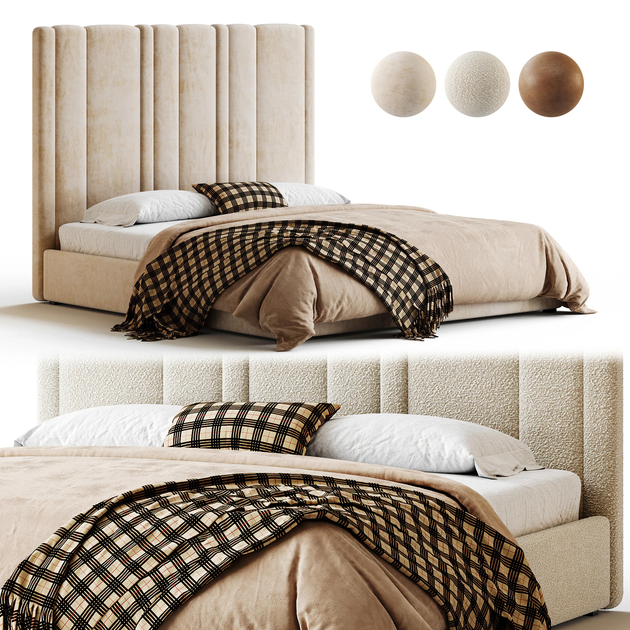 Bed WOODLAND 3D Model .c4d .max .obj .3ds .fbx .stl .blend 