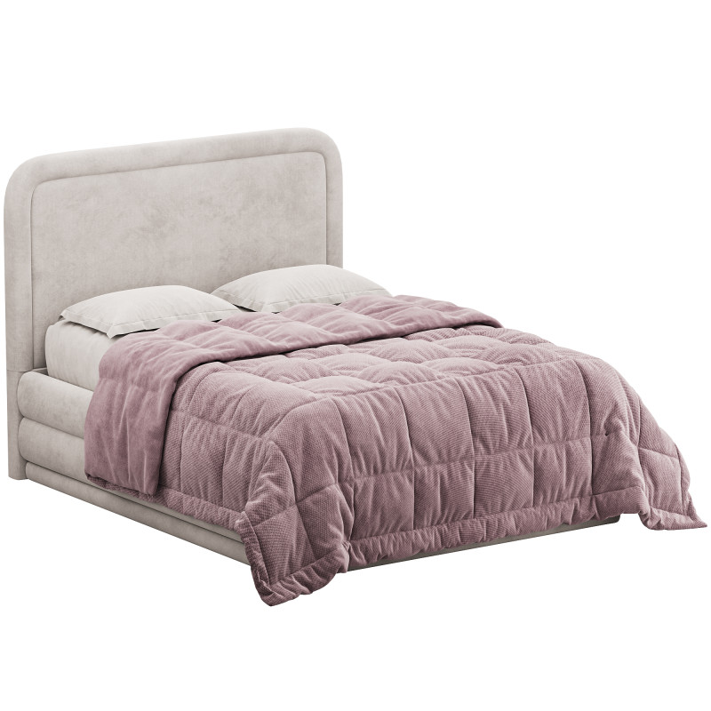 BRIELA VELVET BED 3D Model .c4d .max .obj .3ds .fbx .stl .blend