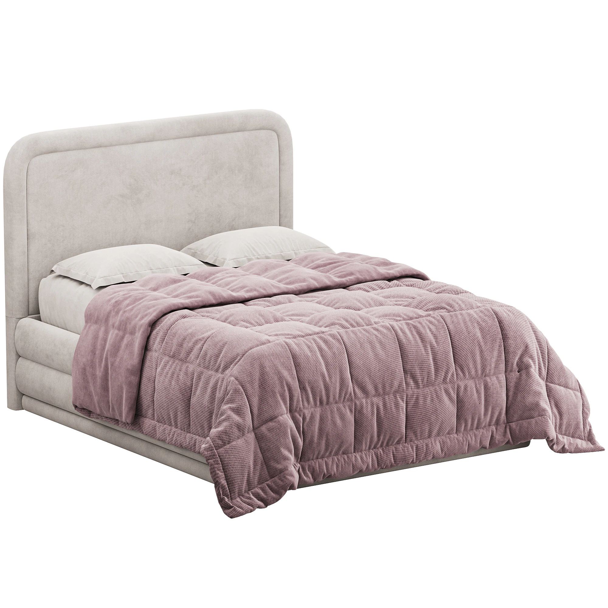 BRIELA VELVET BED 3D Model .c4d .max .obj .3ds .fbx .stl .blend 