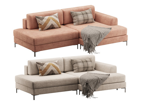 Corner sofa Edwin Velvet Terra 3D 模型