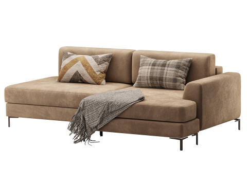 Corner sofa Edwin Velvet Terra Modelo 3D