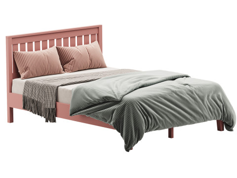 Deluxe Wood Platform Bed 3D Модель