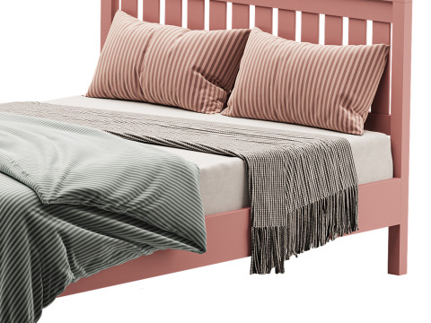 Deluxe Wood Platform Bed 3D Модель