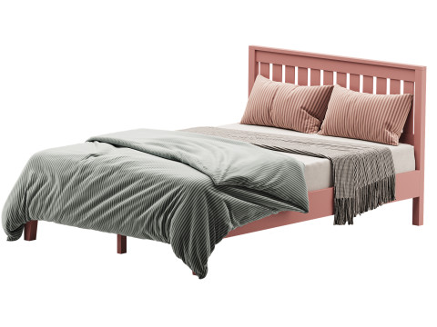 Deluxe Wood Platform Bed 3D Модель