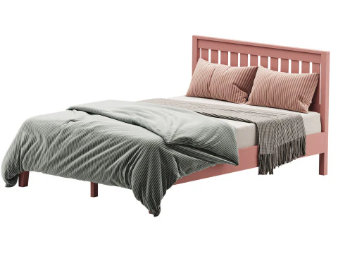 Deluxe Wood Platform Bed 3D Model