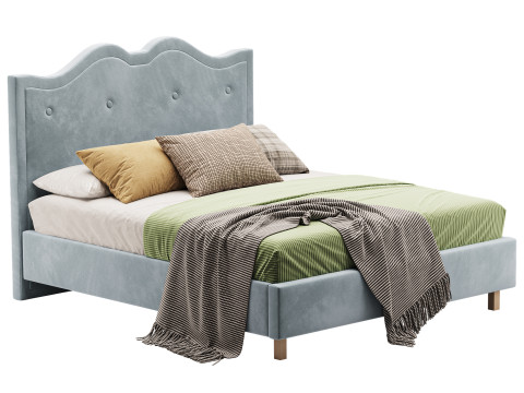 Double bed blue Williams Model 3D