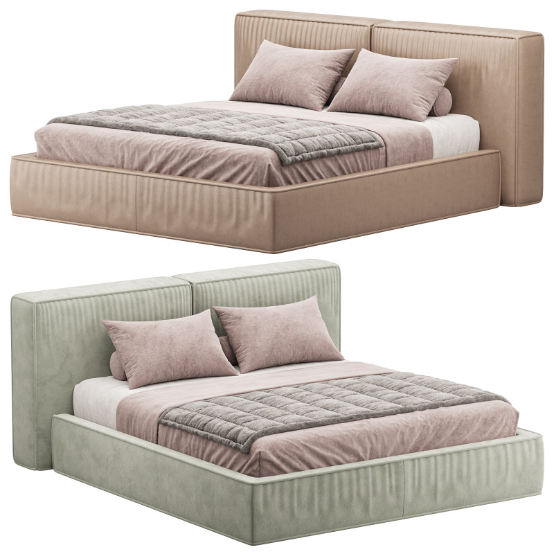 Double bed Flann by Ditre Italia Modelo 3D .c4d .max .obj .3ds .fbx .stl .blend