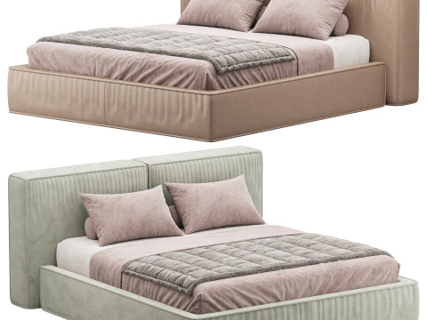 Cama de casal Flann by Ditre Italia Modelo 3D