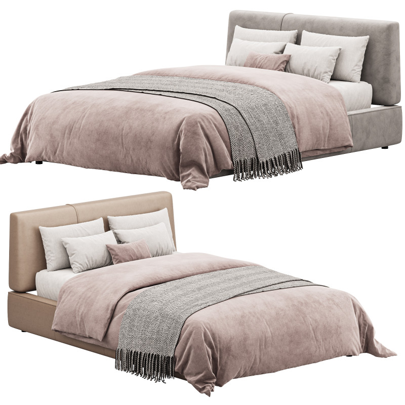 Double bed Sanders by Ditre Italia 3D-Modell .c4d .max .obj .3ds .fbx .stl .blend