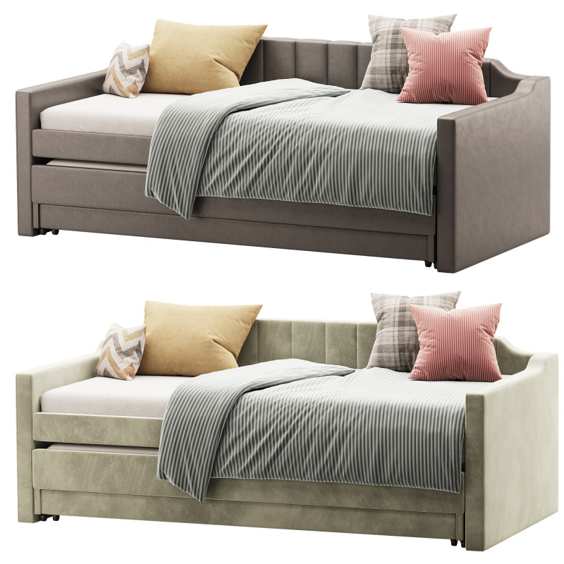 EUROCO Twin Size Upholstery Modelo 3D .c4d .max .obj .3ds .fbx .stl .blend 