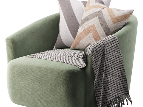 Four Hands Chloe Swivel Chair Modelo 3D