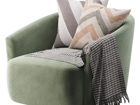 Four Hands Chloe Swivel Chair 3D Model
