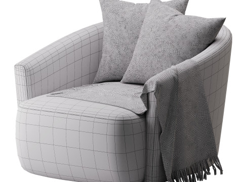 Four Hands Chloe Swivel Chair Modelo 3D