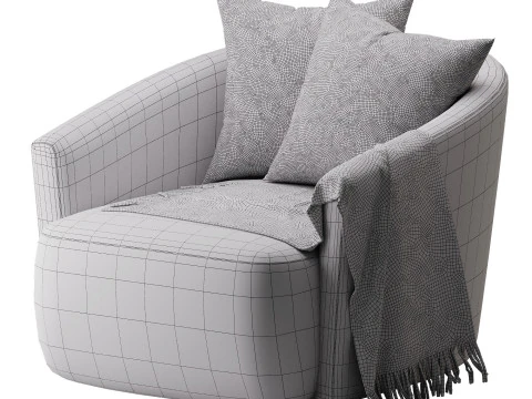 Four Hands Chloe Swivel Chair 3D Model