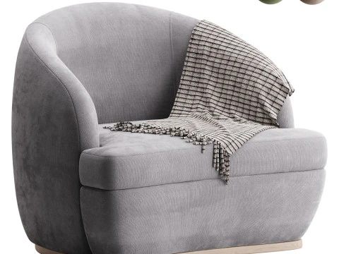 Cadeira giratória Sandie de quatro mãos Modelo 3D