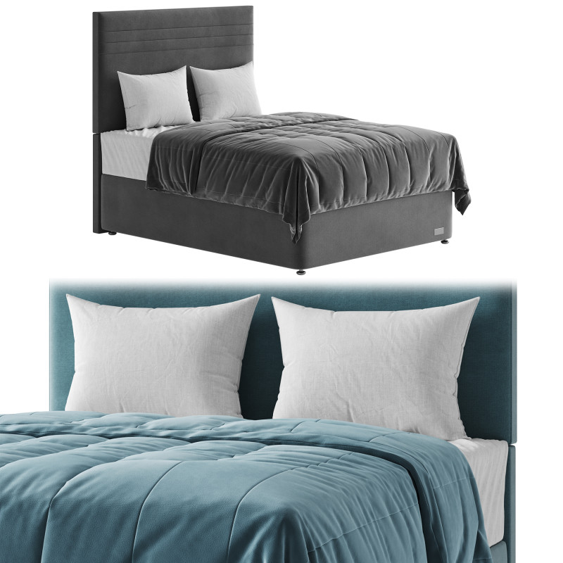 IGel Advance 2050i Divan Bed Set On Glides 3D Модель .c4d .max .obj .3ds .fbx .stl .blend