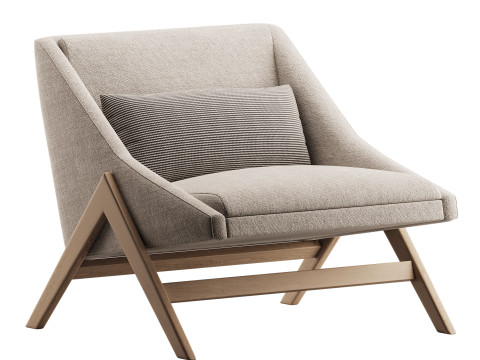 INK IVY Accent Chair Modern Mid 3D 模型