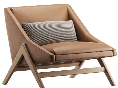INK IVY Accent Chair Modern Mid 3D मॉडल