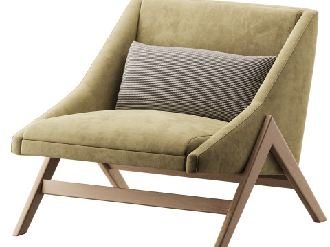 INK IVY Accent Chair Modern Mid 3D मॉडल